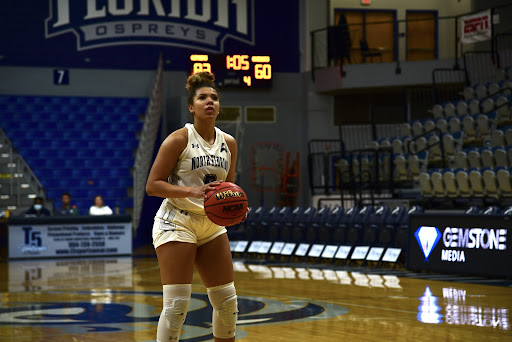 UNF guard Jaida Bond takes a free throw late in the game against Bellarmine on Wednesday morning.