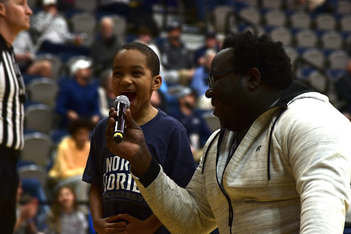 A young Osprey gets the game started with Coach Driscoll’s trademark “Let’s goooo!” yell in Jacksonville, Florida, Wednesday, Feb. 9.