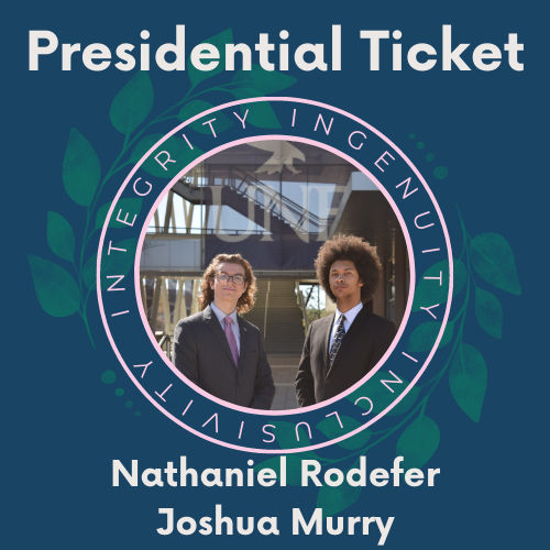 The Unity Party has nominated Nathaniel Rodefer (left) and Joshua Murry (right) as their presidential ticket candidates for the Spring 2022 election. 