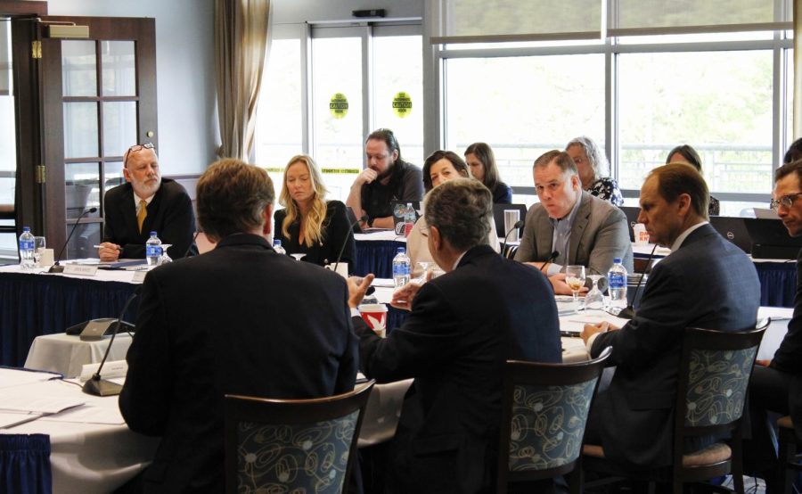 The University of North Florida Board of Trustees deliberate who will become the next president