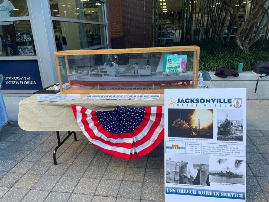 JHNSA’s table during the University of North Florida (UNF)’s Veteran's Day Celebration,