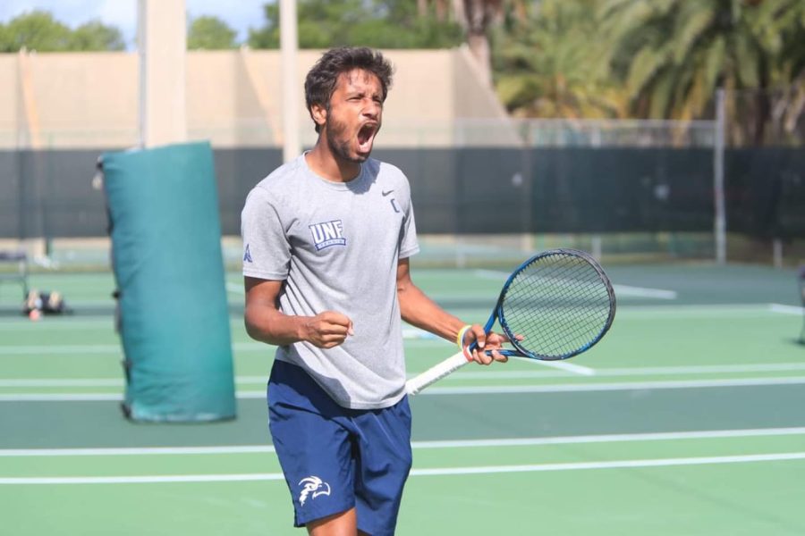 Sahil Deshmukh on a tennis court