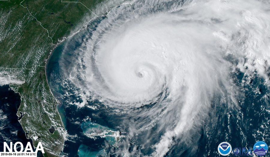 NOAA Satellites depicts Hurricane Humberto on September 15, 2019.