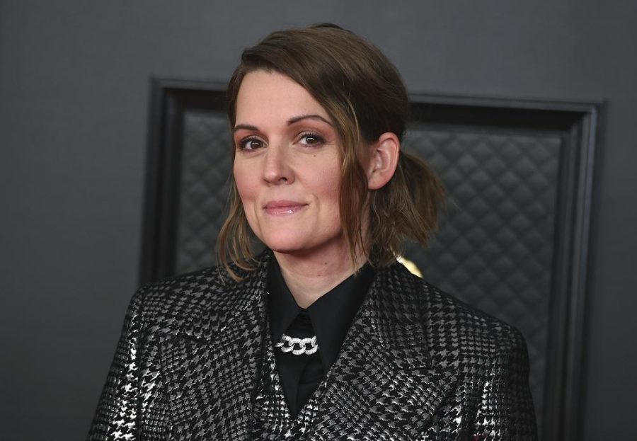 Brandi Carlile poses on the press line at the 63rd Grammy Awards at the Los Angeles Convention Center