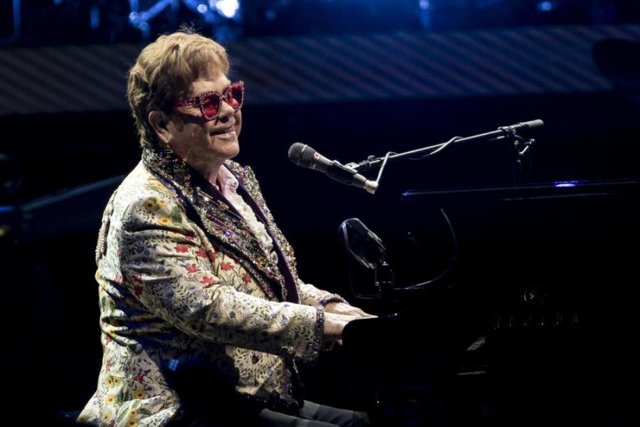 Elton John performs during his "Farewell Yellow Brick Road" tour