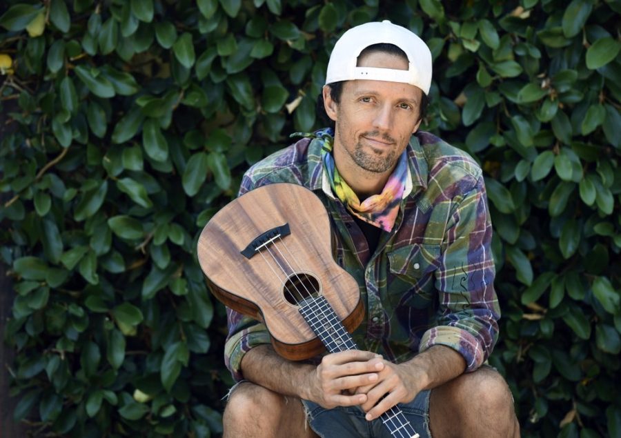 Jason Mraz poses for a portrait at his home