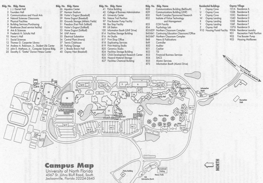 1998 Map of UNF