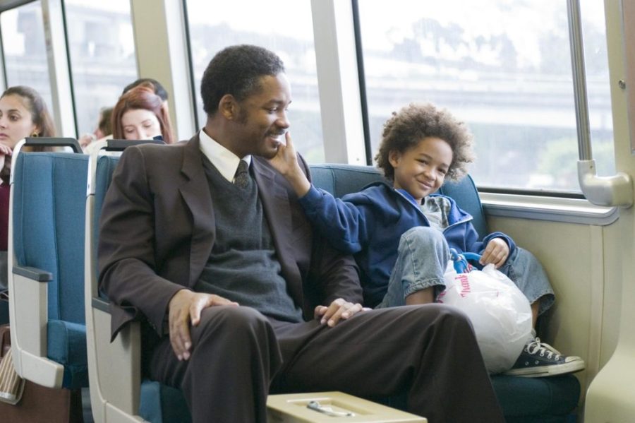 Chris Gardner (Will Smith, left) and Christopher (Jaden Smith, right) star in “The Pursuit of Happyness.” Photo courtesy of PluggedIn.