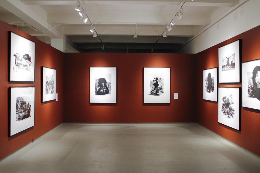 The gallery of Kara Walkers art at the Museum of Contemporary Art (MOCA). 