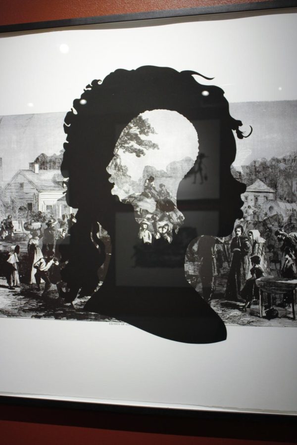 A Kara Walker silhouette piece at the Museum of Contemporary Art (MOCA). 