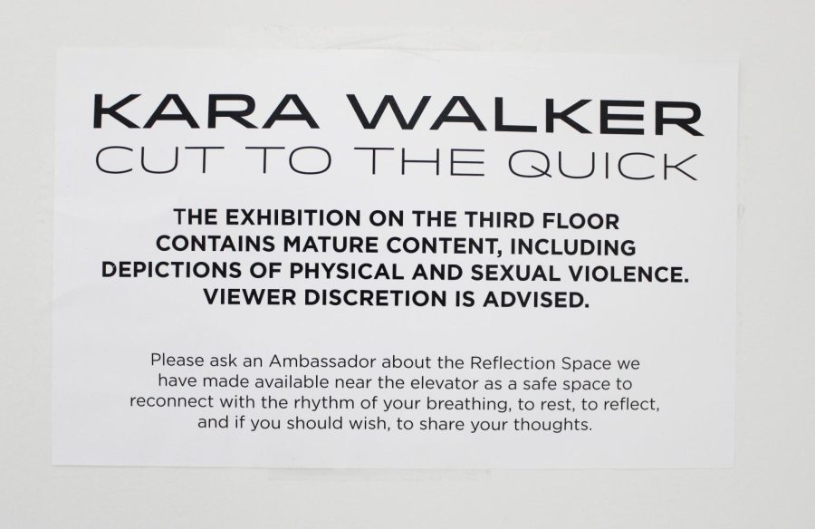 A description of Kara Walker's gallery at the Museum of Contemporary Art (MOCA). 