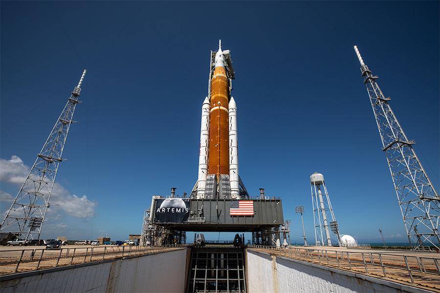The SLS in Cape Canaveral