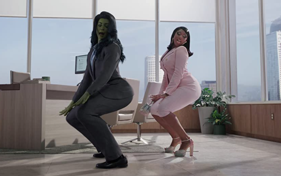 She Hulk and Megan The Stallion twerk together in a law office