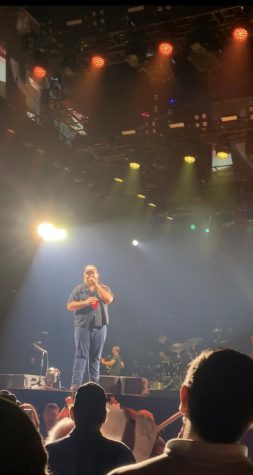 Luke Combs performing on stage