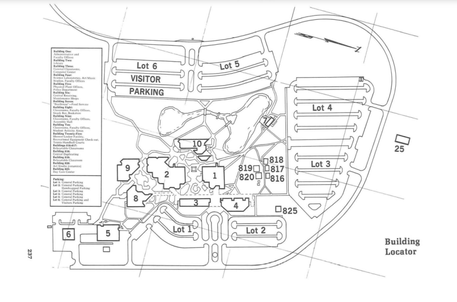 The UNF Map as seen in the 1975 Course Catalogue