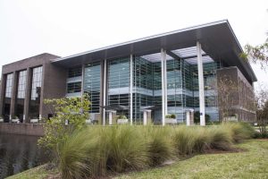 The library viewed from the outside