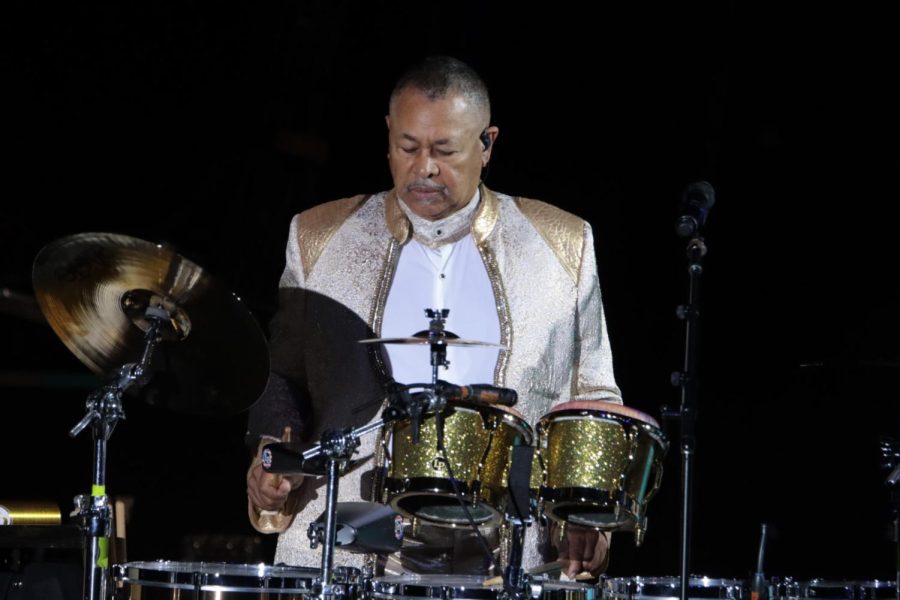 Drummer performing