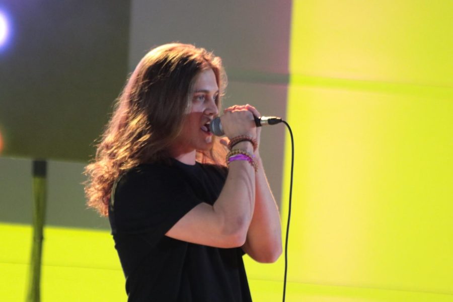 Singer performs
