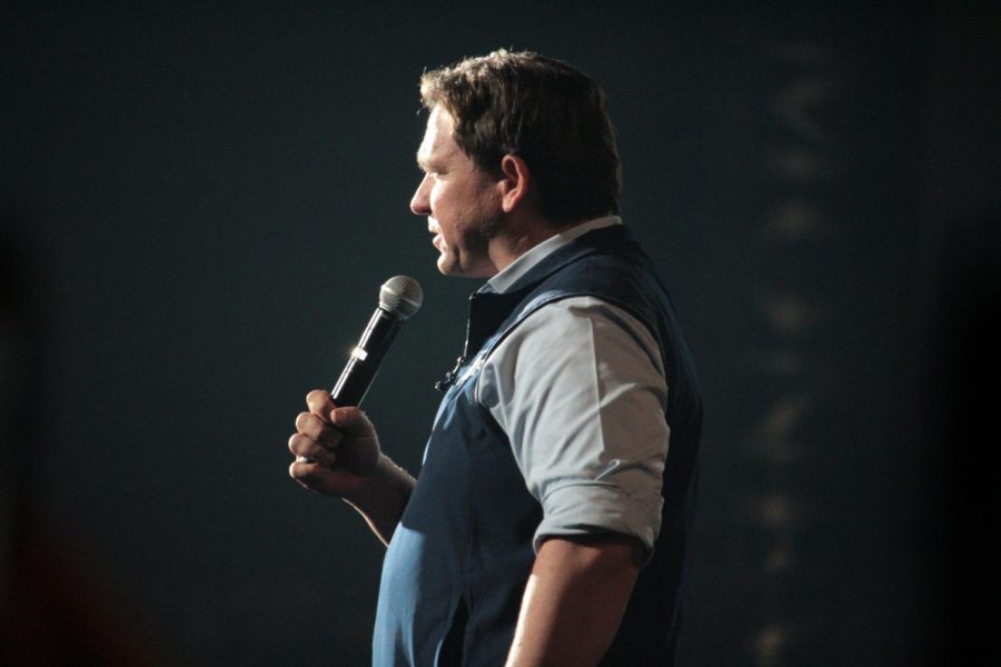 Florida Gov. DeSantis made a special appearance at popular country artist Luke Bryans concert in Jacksonville on Friday, Oct. 28, 2022. 