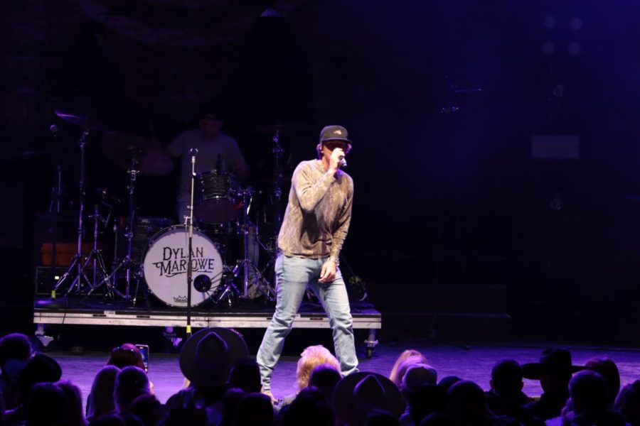 Dylan Marlowe performing at the Saint Augustine Amphitheatre in Saint Augustine, Florida on November 17th, 2022. 