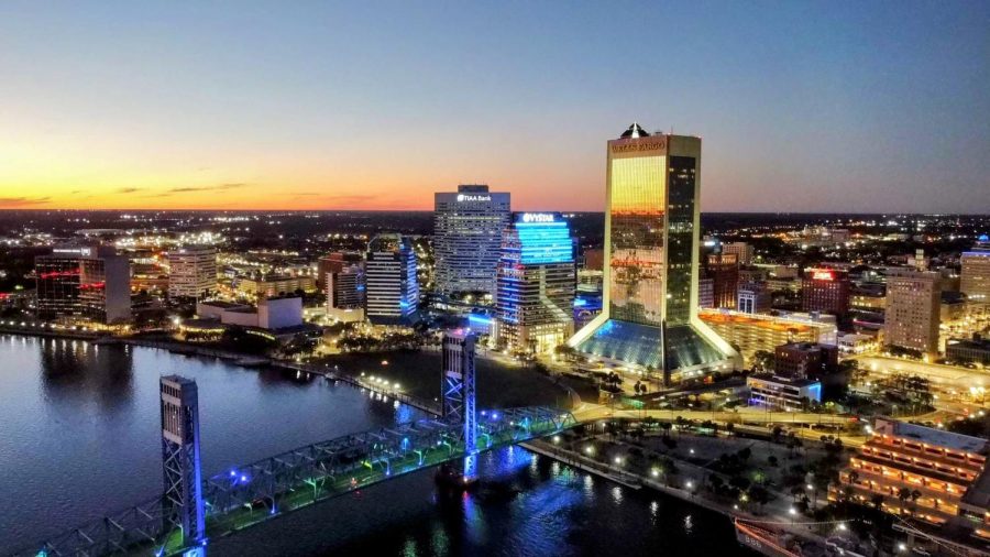 A glimpse of downtown Jacksonville. 