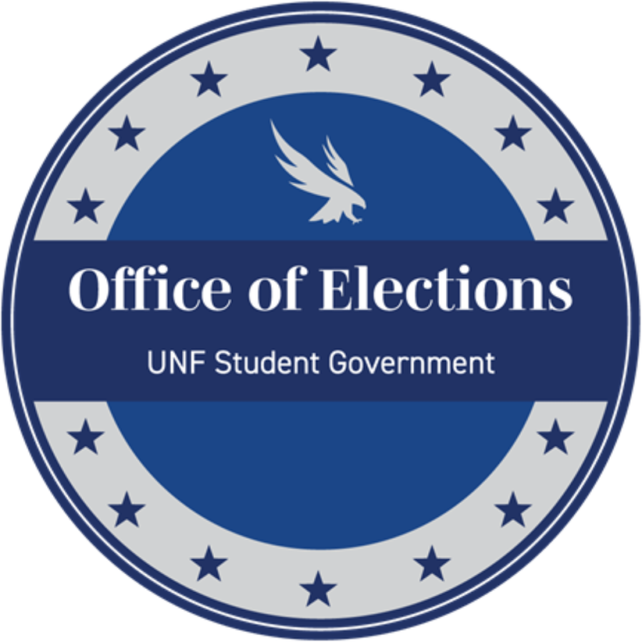 The logo of UNF Student Governments Office of Elections.