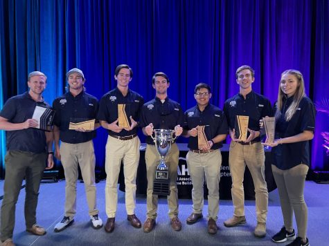 The University of North Floridas National Association of Homebuilders after their victory in Las Vegas. (Photo courtesy of Max Andrews).