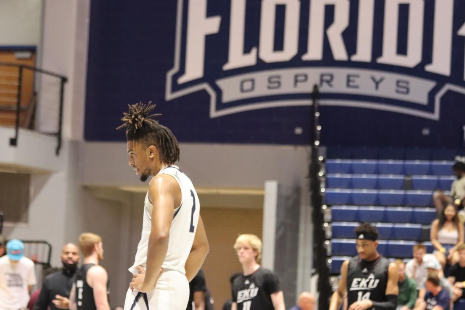 Chaz Lanier during a stoppage of play