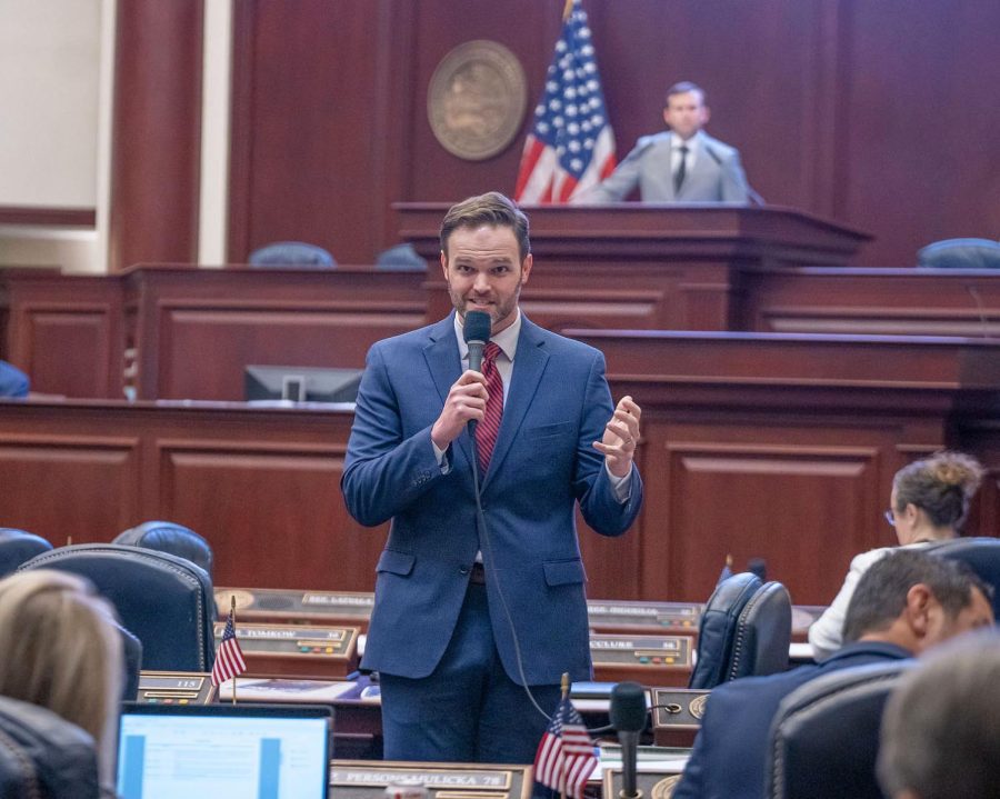 Florida Rep. Alex Andrade on the House floor in 2021. Photo courtesy of the Florida House of Representatives photo album.