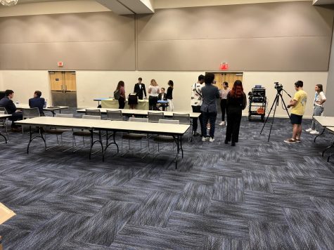 Tables were set up in the room for candidates to sit at and talk to attendants about why they decided to run and what initiatives they plan to pursue if elected.