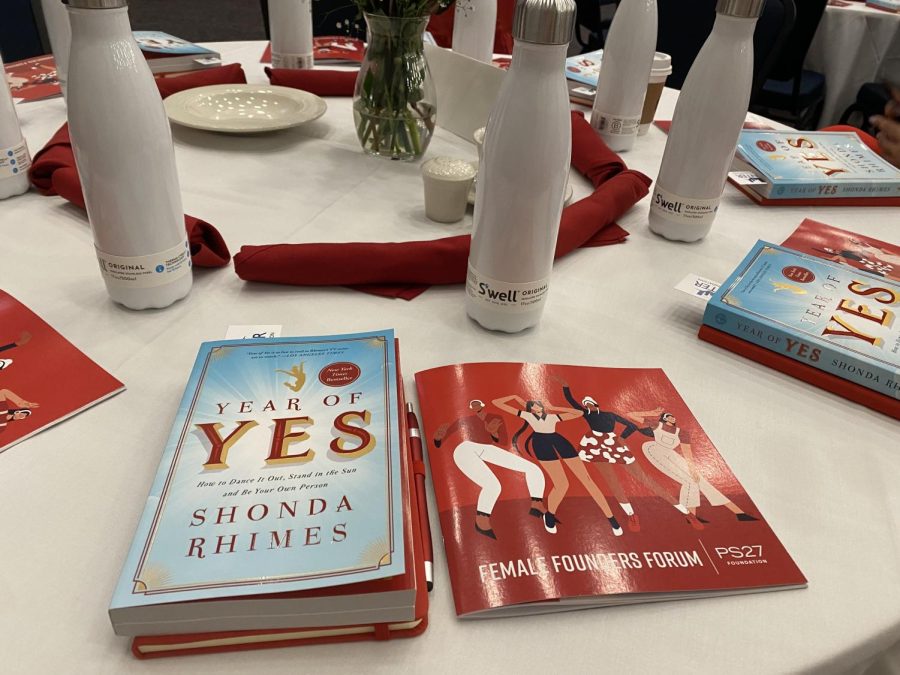 Table settings at the Female Founders Forum hosted by the University of North Florida on Friday, March 3, 2023.