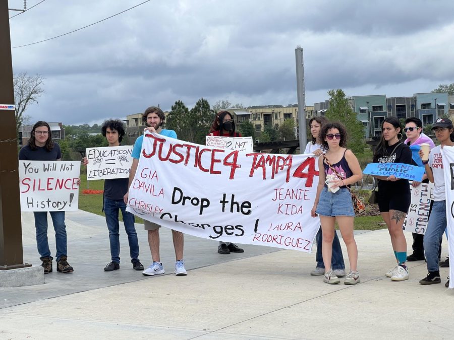 Protesters assembled near FAMU's campus Tuesday afternoon before the march.
