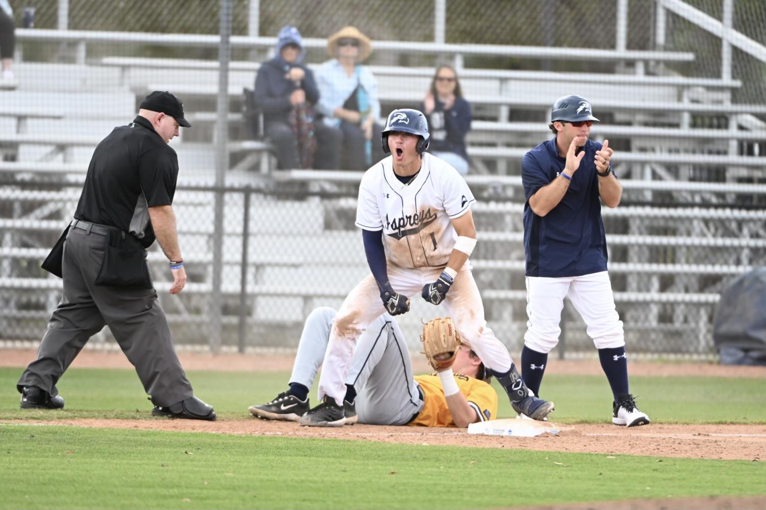 Alex Lodise celebrates a hit