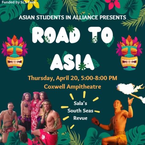   The event will feature Pacific Islander’s traditions and food. Graphic Courtesy of: Asian Students In Alliance