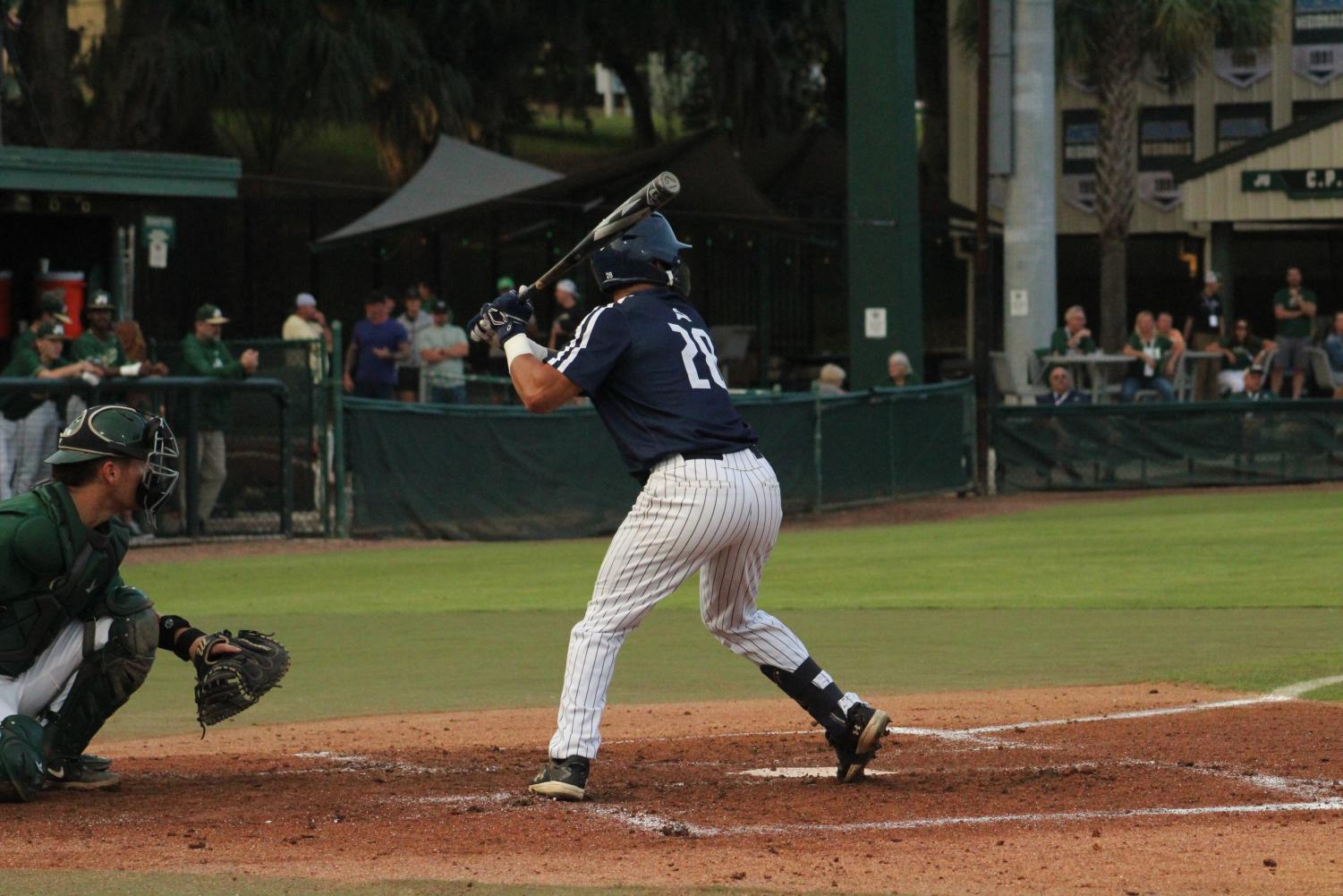 Austin Brinling batting at JU