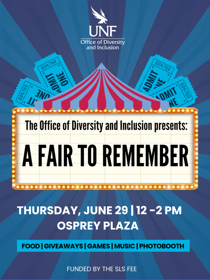 Graphic of A Fair to Remember event provided by Gabriella Marquez from UNFs Womens Center.