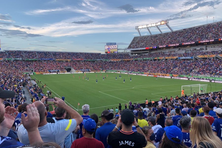 Corner view of Camping World Stadium