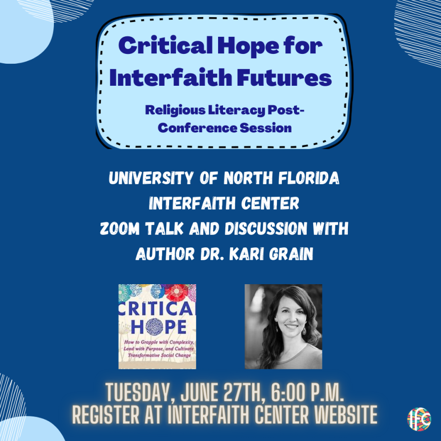 The Interfaith Center's flyer for next week's event, courtesy of the Interfaith Center.