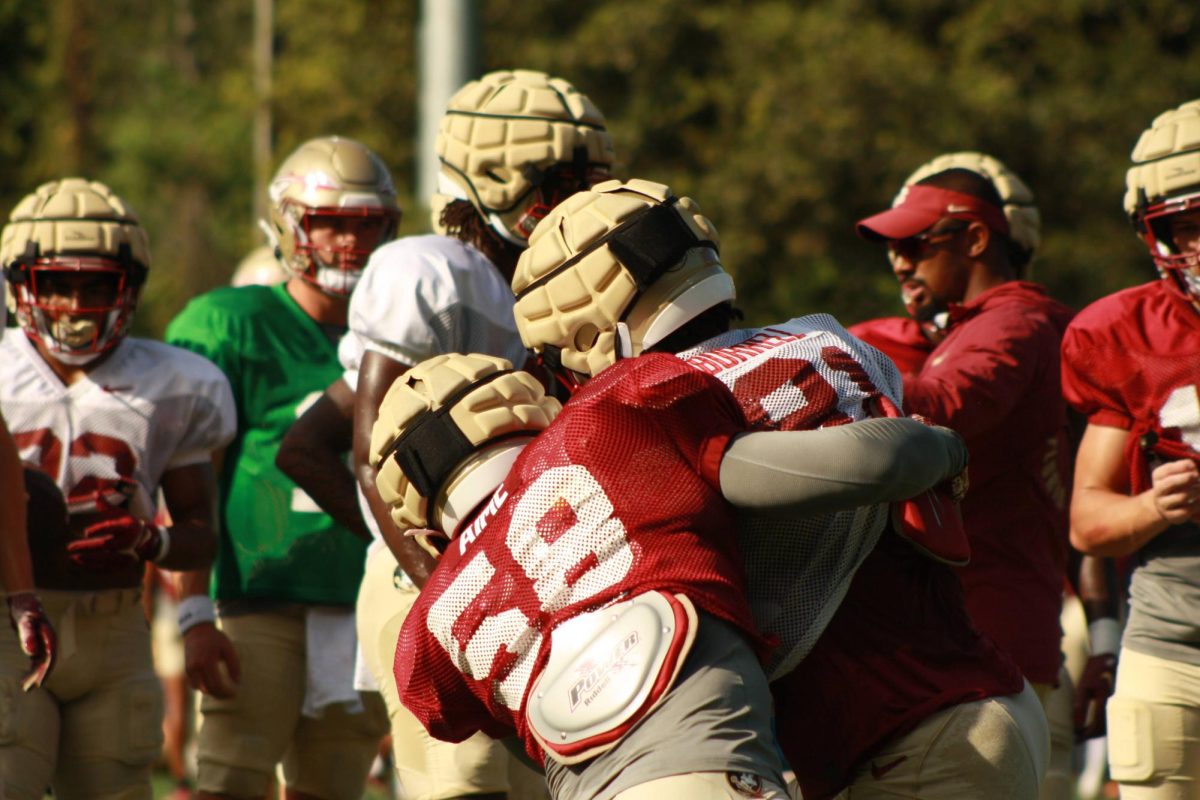 Players collide during drill.