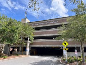 The Fine Arts Center Garage.