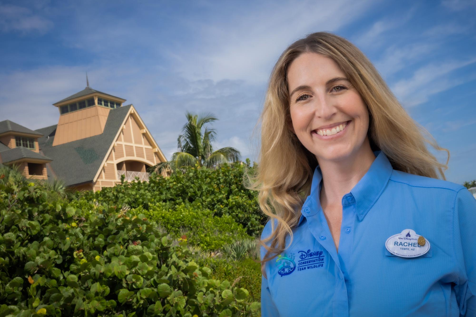 Smith stands in front of Disney's Vero Beach Resort.