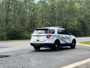 UNF Police Department officers had the northbound lane of UNF Drive blocked for a time Wednesday afternoon.