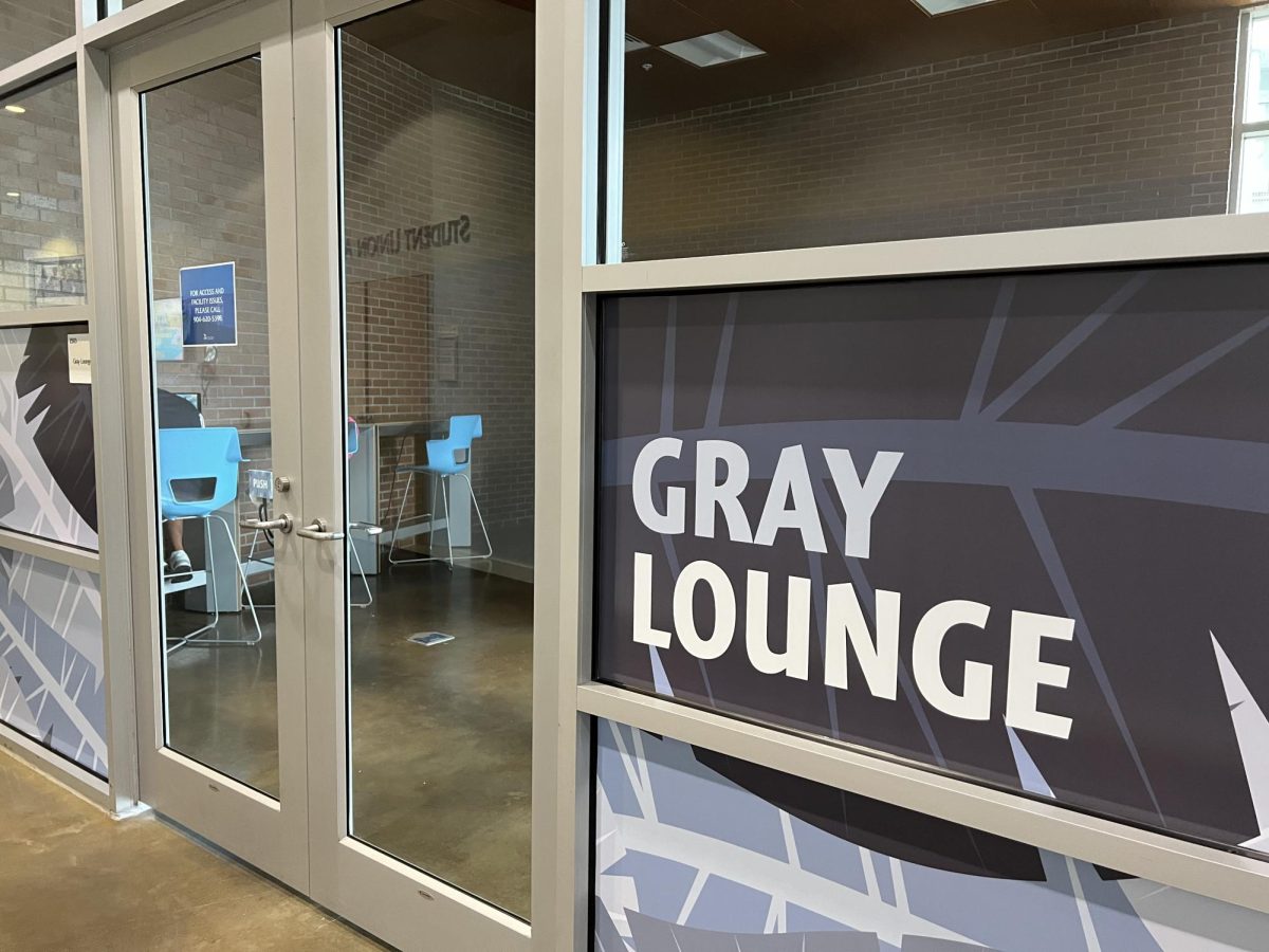 The Gray Lounge on the second floor of the Student Union West Building.