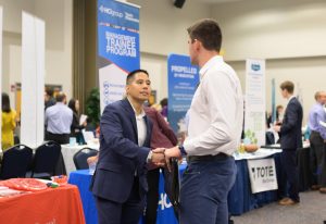 Career fairs can help UNF students and alumni prepare to enter the workforce and establish valuable connections with employers. (Photo courtesy of Career Services)