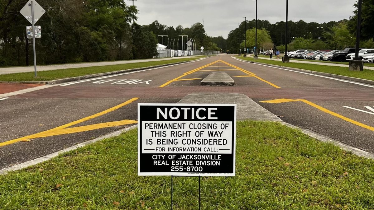 The sign near Lot 18 was put up to satisfy noticing requirements before the city council vote. (Spinnaker)