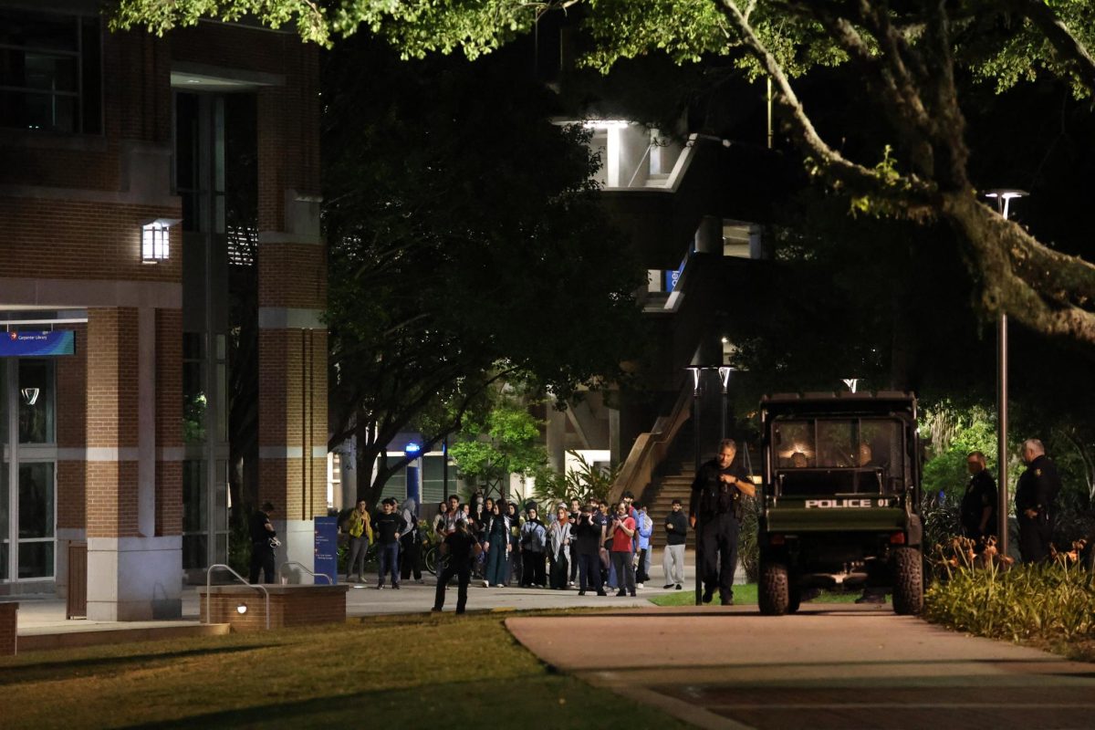 Many of the student protesters who left the Green before 10 p.m. opted to stay on the side and chant along with those on the Green. 