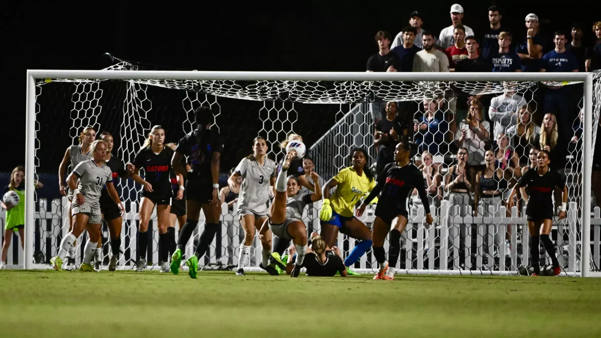 Although the Ospreys could not score, the team generated more scoring chances in the second half.(UNF Athletics/Todd Drexler)