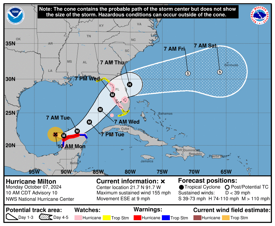 Milton intensifies to a Category 5 hurricane - live updates