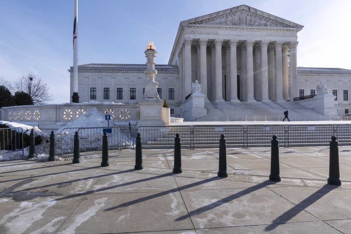 The Supreme Court is seen as the court discusses TikTok, Friday, Jan. 10, 2025, in Washington. (AP Photo/Jacquelyn Martin)