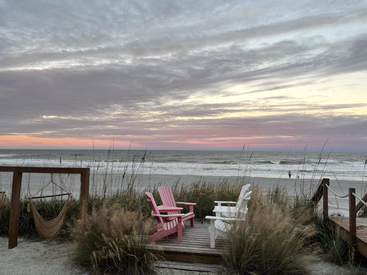 The sun rises over the beach in St. Augustine.